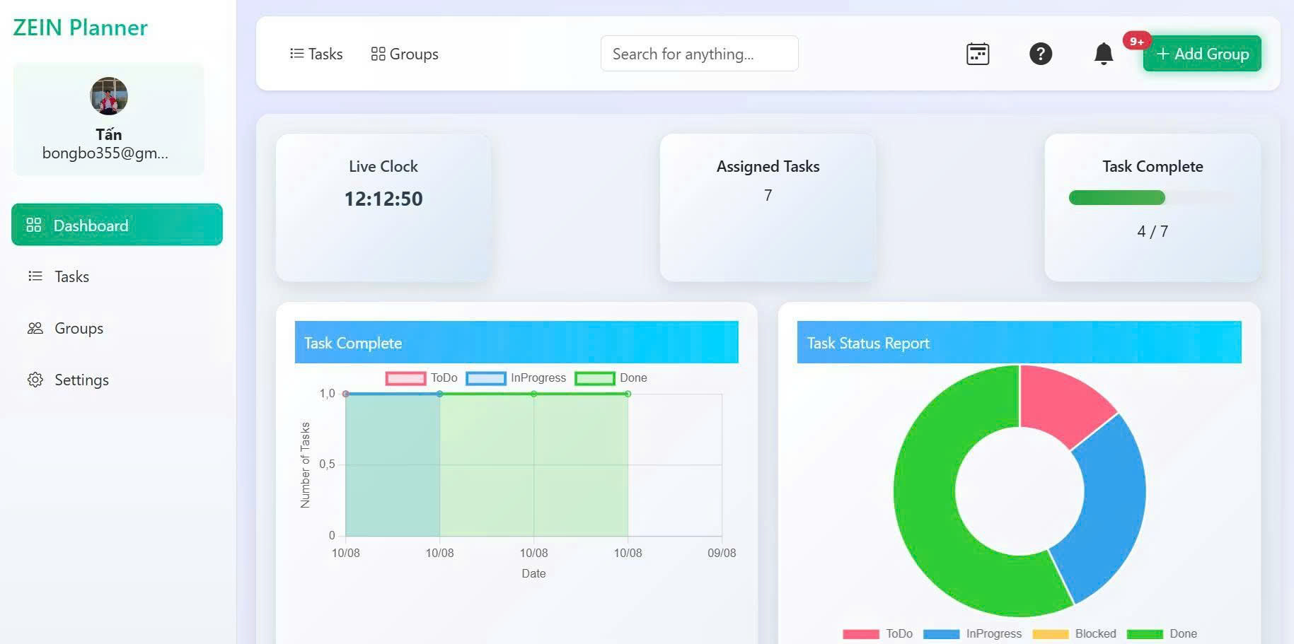 Zein Team Planner screenshot